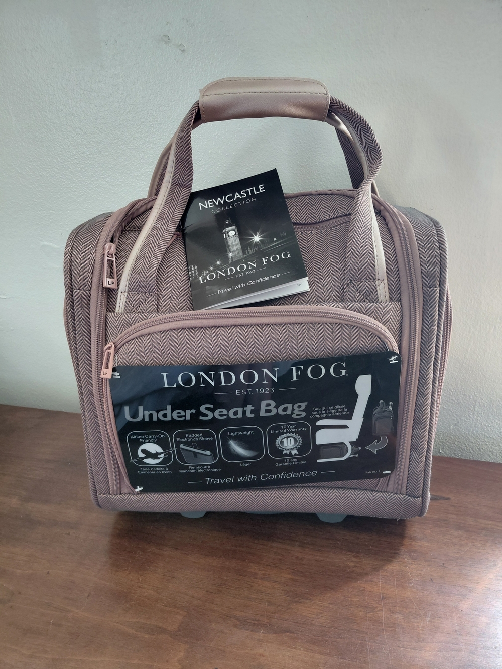 London Fog Under Seat Travel Bag - Blush Pink